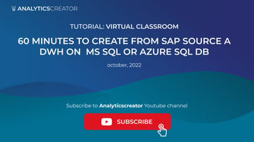 60 Minutes to create from SAP source a DWH on MS SQL or Azure SQL DB
