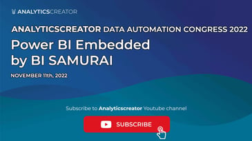 AnalyticsCreator Congress 2022 | Power BI Embedded | by BI SAMURAI