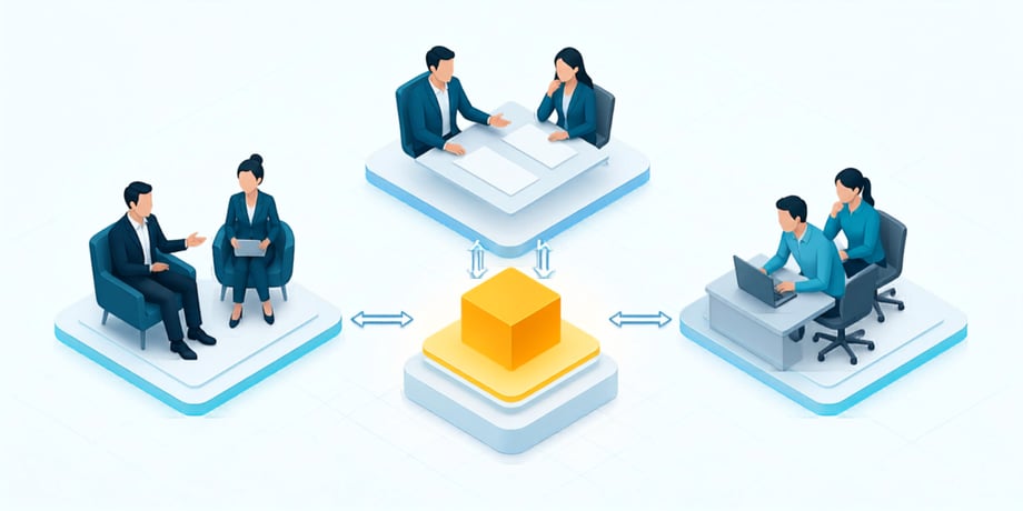 Isometric Analytics Governance Illustration