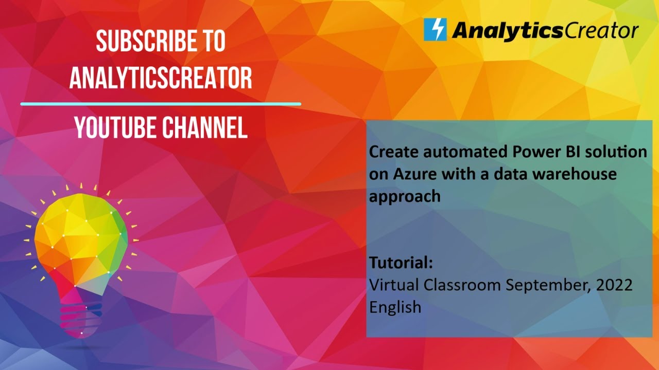 Thumbnail image for Create automated Power BI solution on Azure with a data warehouse approach webinar