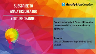Create automated Power BI solution on Azure with a data warehouse approach