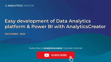 Easy development of Data Analytics platform & Power BI with AnalyticsCreator