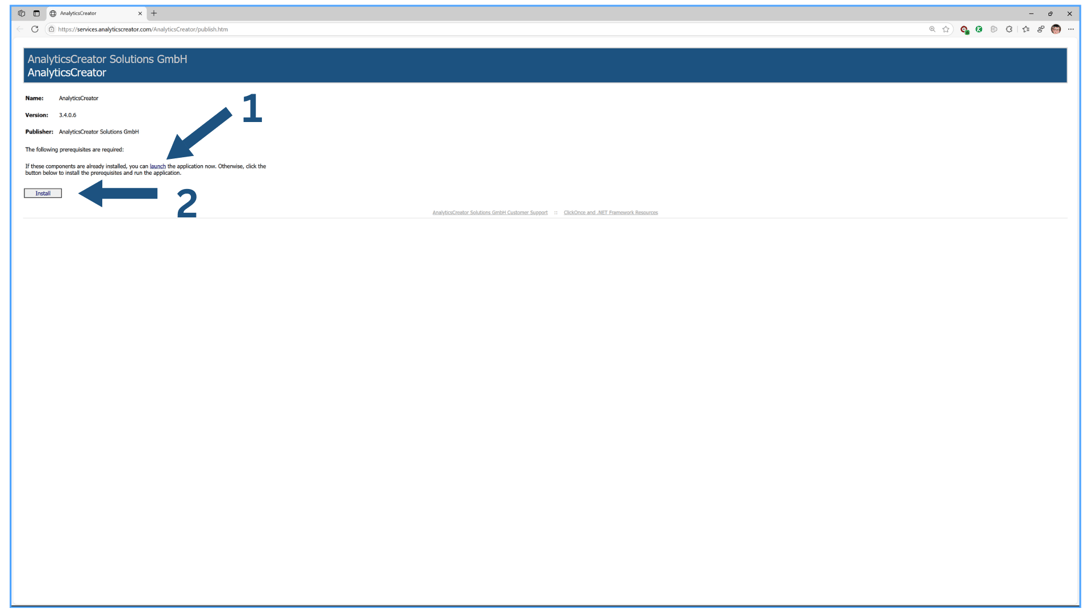 Download Page AnalyticsCreator
