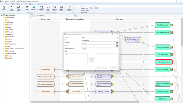 AnalyticsCreator Calendar Transformation
