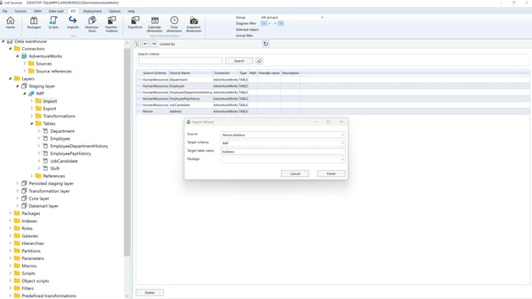 Import wizard — screenshot 3