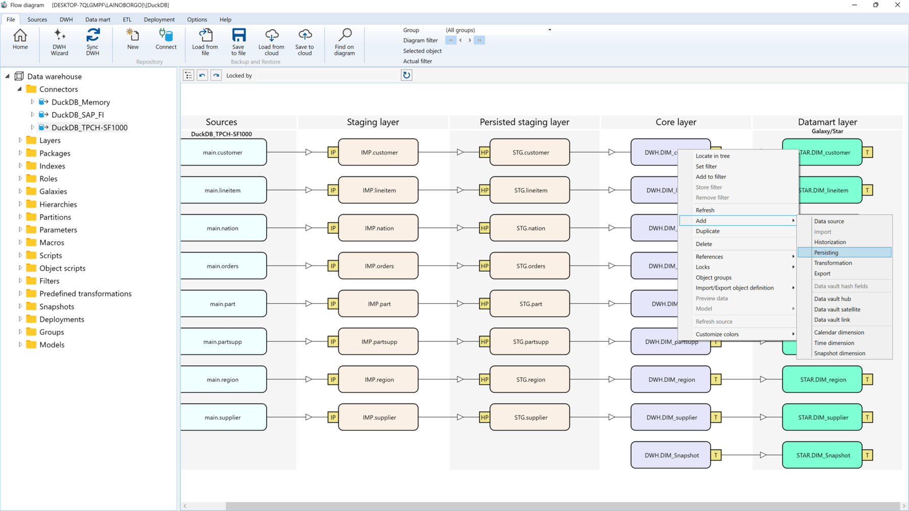Persisting wizard | AnalyticsCreator Docs