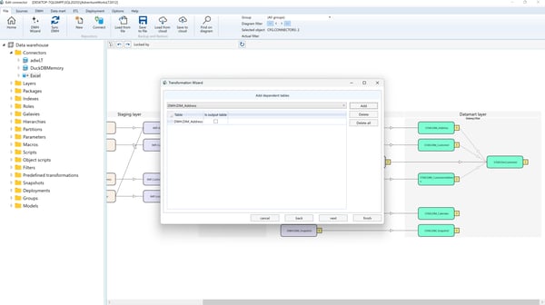 Add Dependent Tables