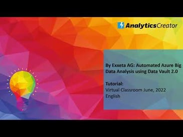 Automated Azure Big Data Analysis using Data Vault 2.0 by Exxeta