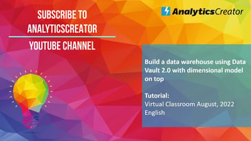 Build a data warehouse using Data Vault 2.0 with dimensional model on top