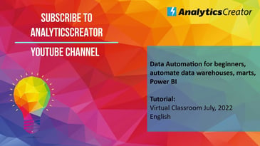 Data Automation for beginners, automate data warehouses, marts, Power BI