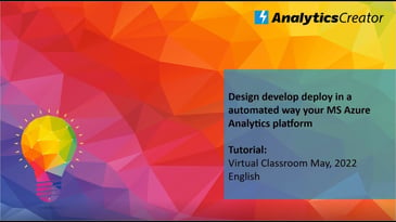 Design develop deploy in a automated way your MS Azure Analytics platform