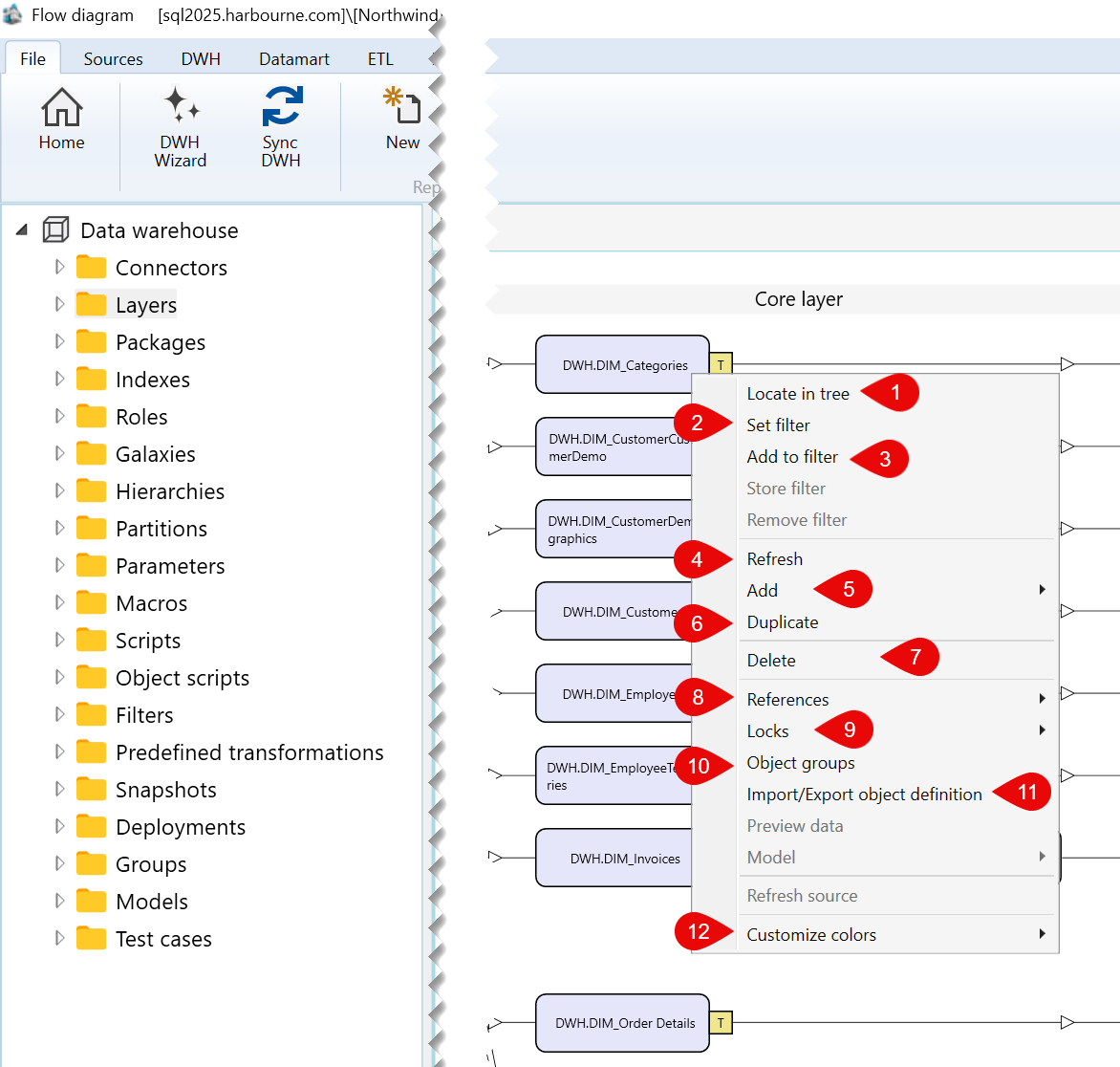 Dimension context menu capture 1