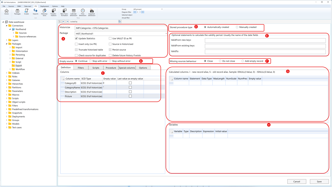 Import screen overview