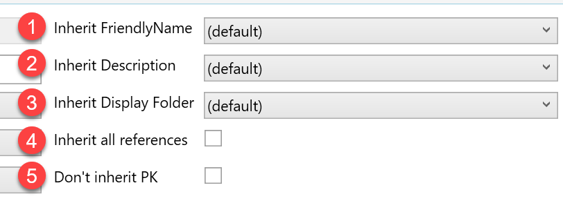 AnalyticsCreator Table page - C. Inheritance settings
