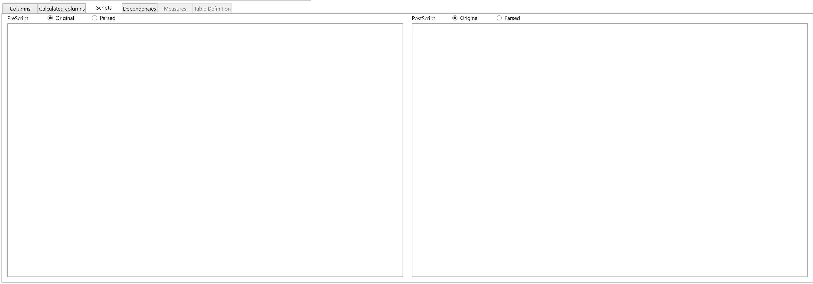 AnalyticsCreator Table page - D.3 Scripts
