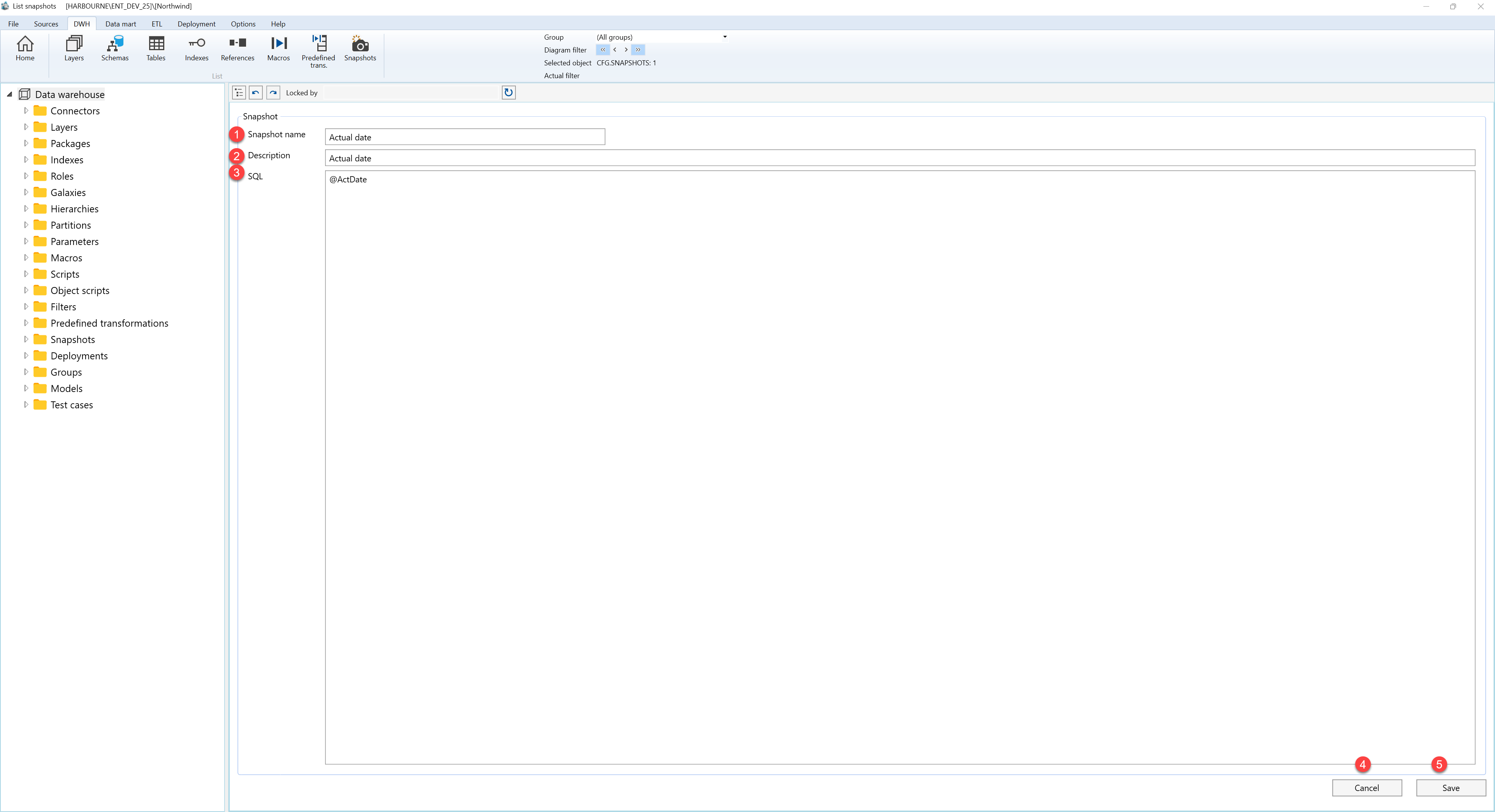 Snapshot - Screen overview