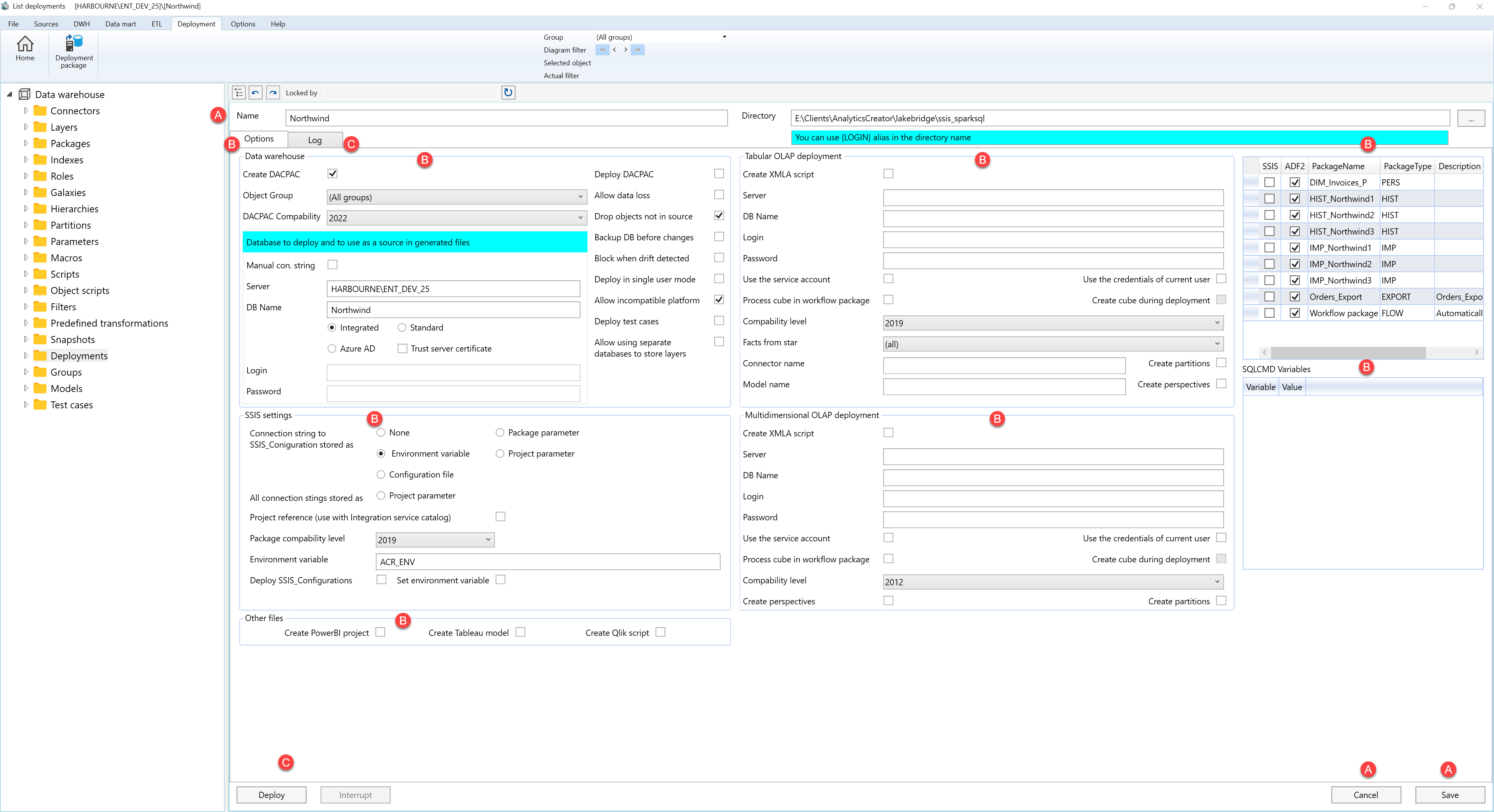 Deployment - Screen overview