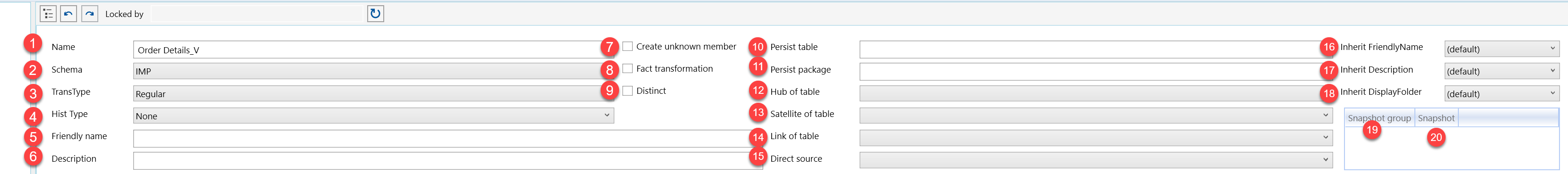 Transformation - A. Transformation settings