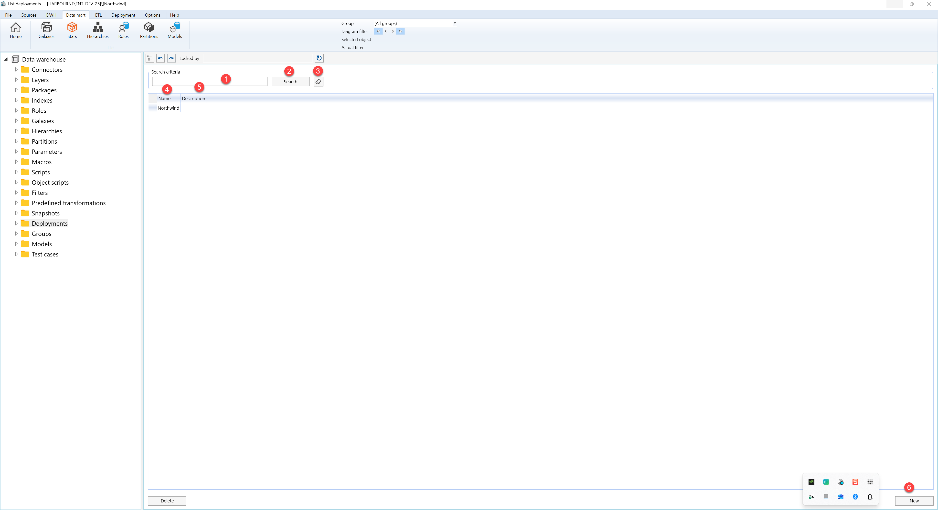 Deployments - Screen overview