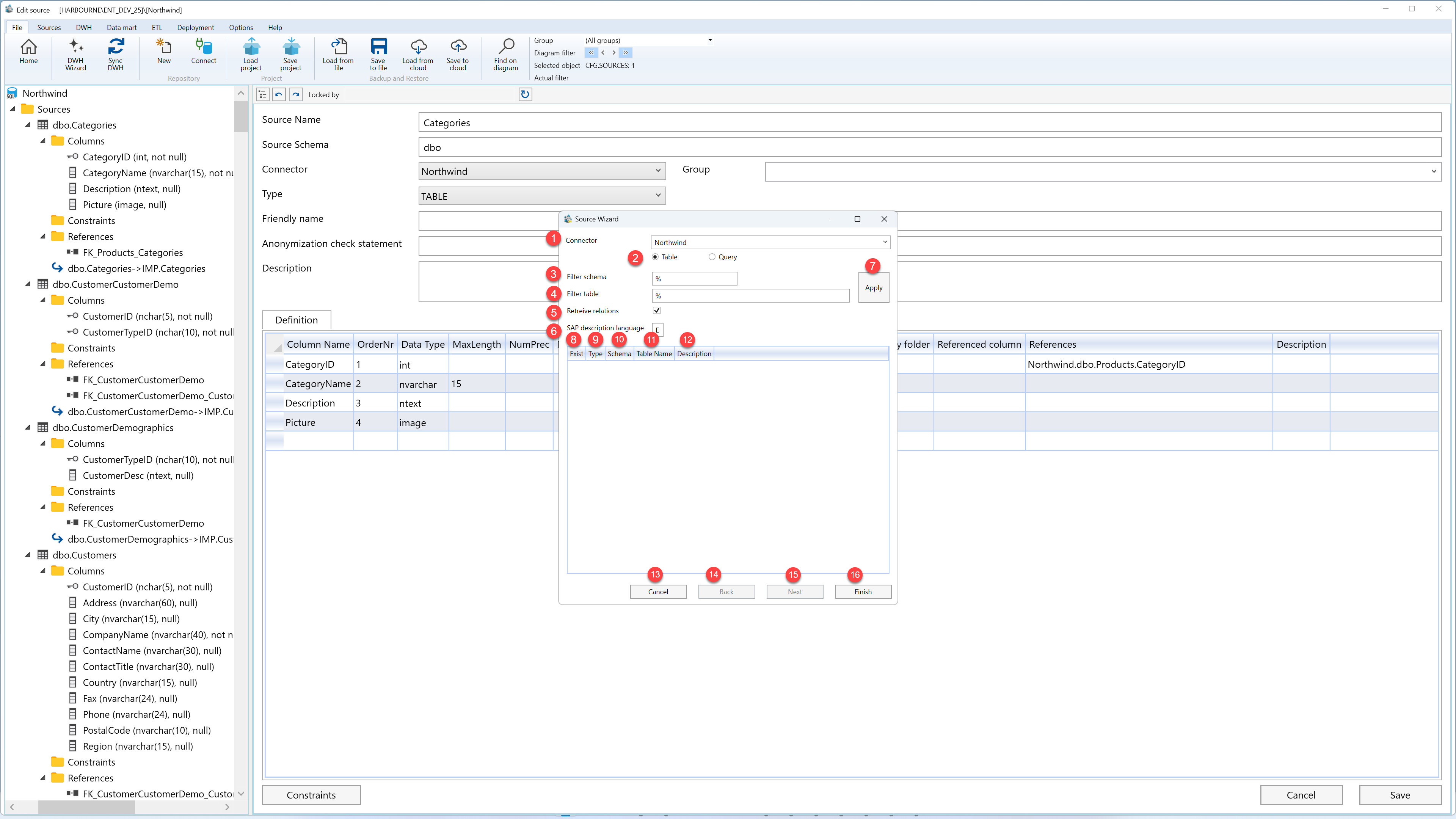 Create source screen overview