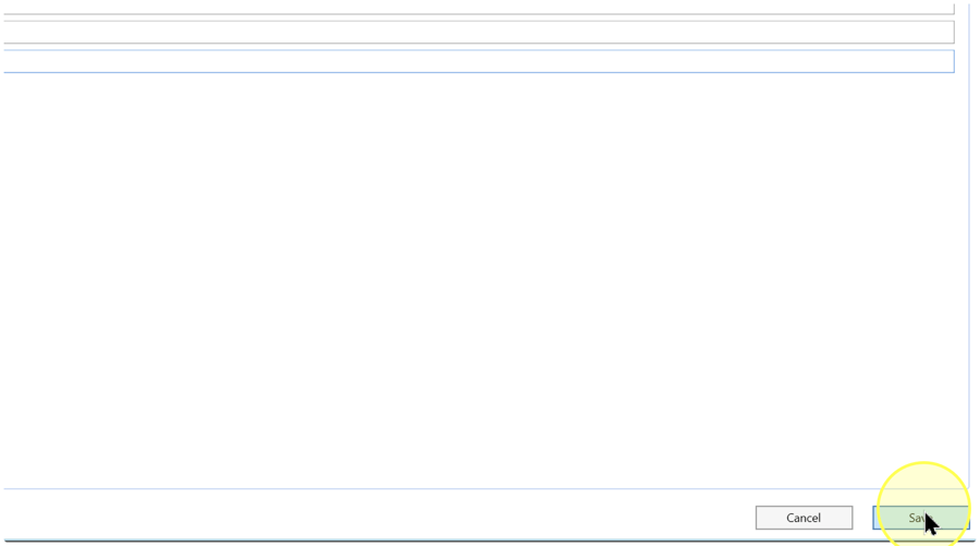 Save button highlighted at the bottom right of the Connector page, beside Cancel.