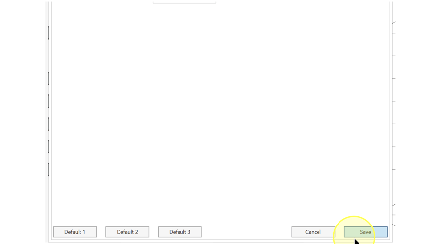Save the appearance settings. Screenshot values are examples.