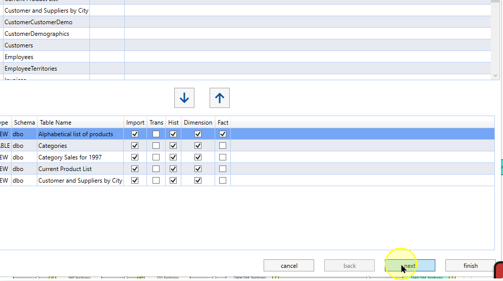 The next control after object classification
