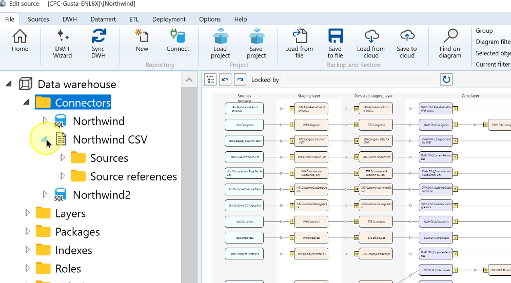 Expand the Northwind CSV connector