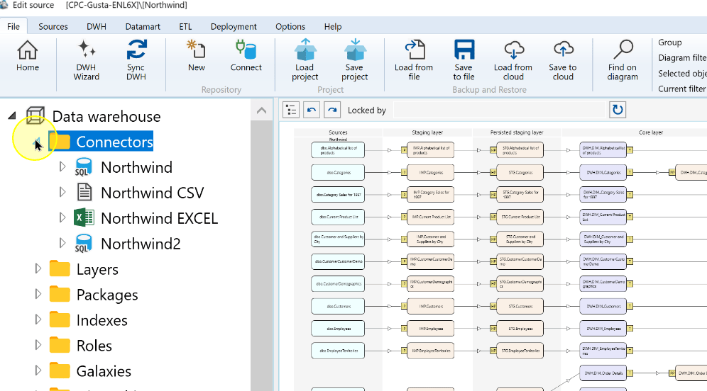 Expand Connectors to locate the Excel connector