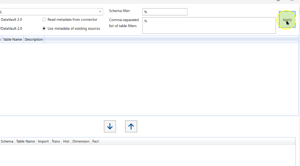 Apply the metadata filters