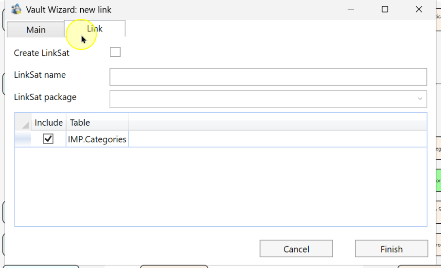 The Link tab includes a Create LinkSat option