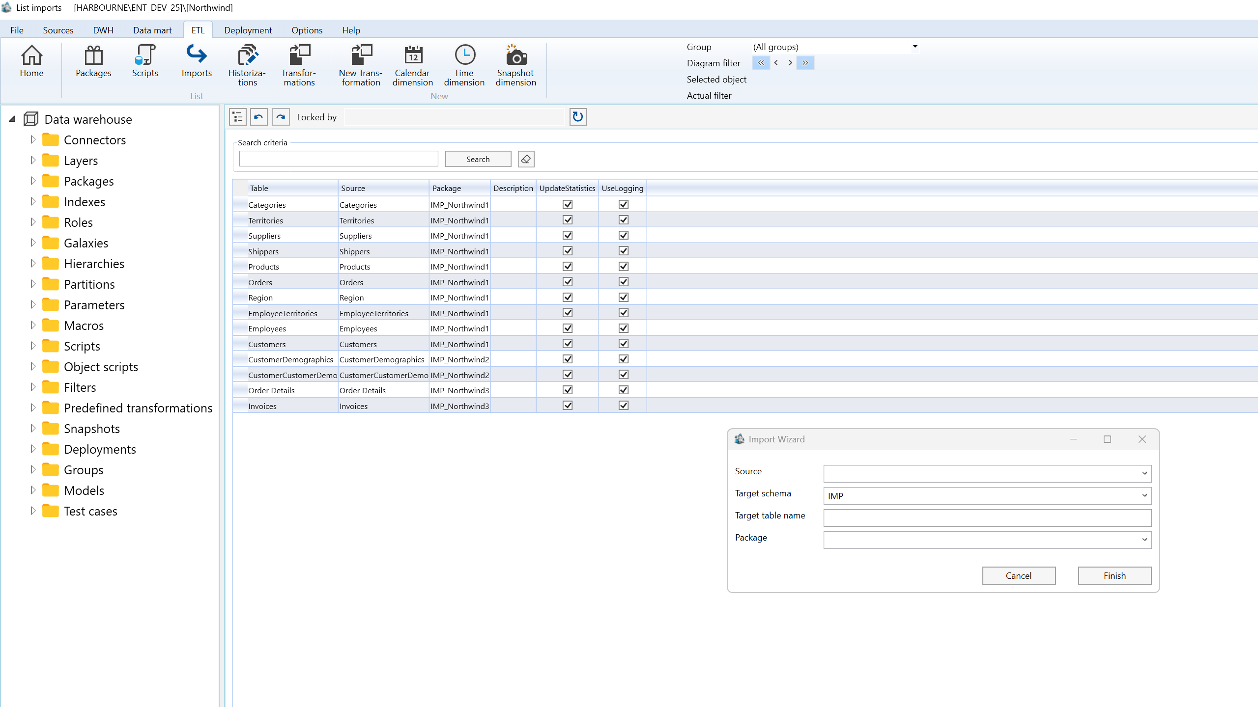 User Interface - Wizards - Create export screen overview