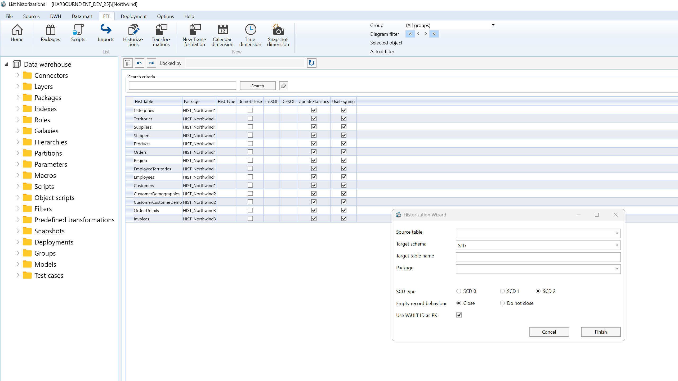 User Interface - Wizards - Persist transformation screen overview
