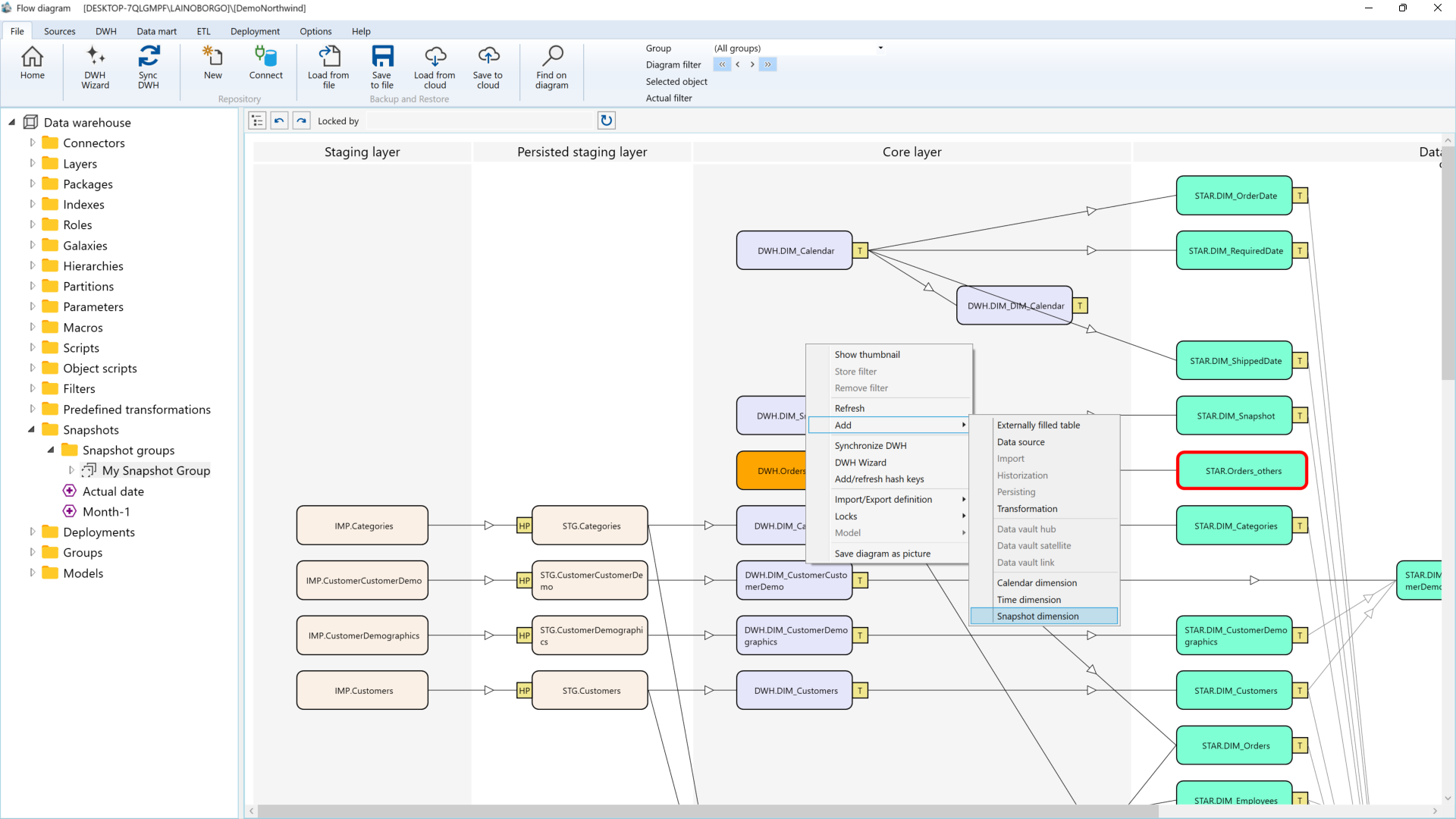 AnalyticsCreator Predefined Transformation