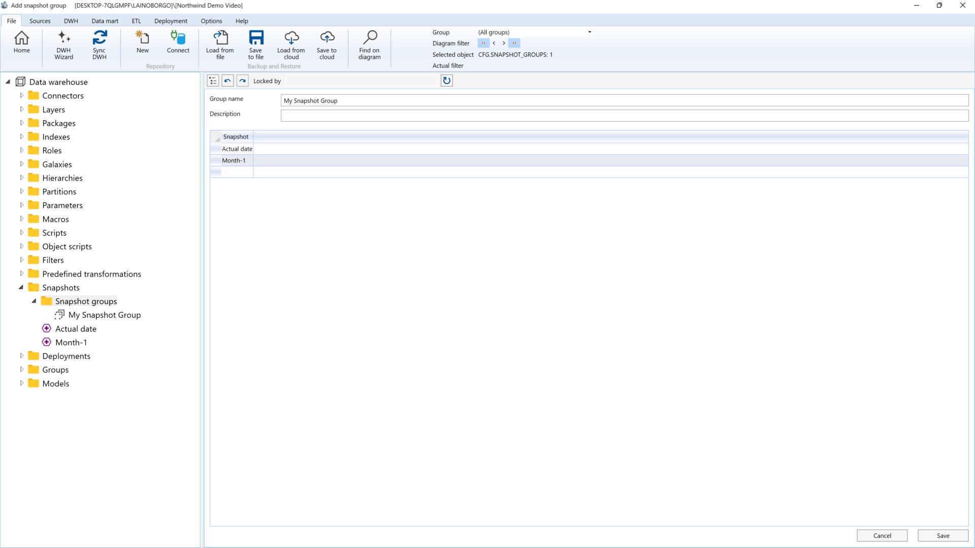 AnalyticsCreator Predefined Transformation