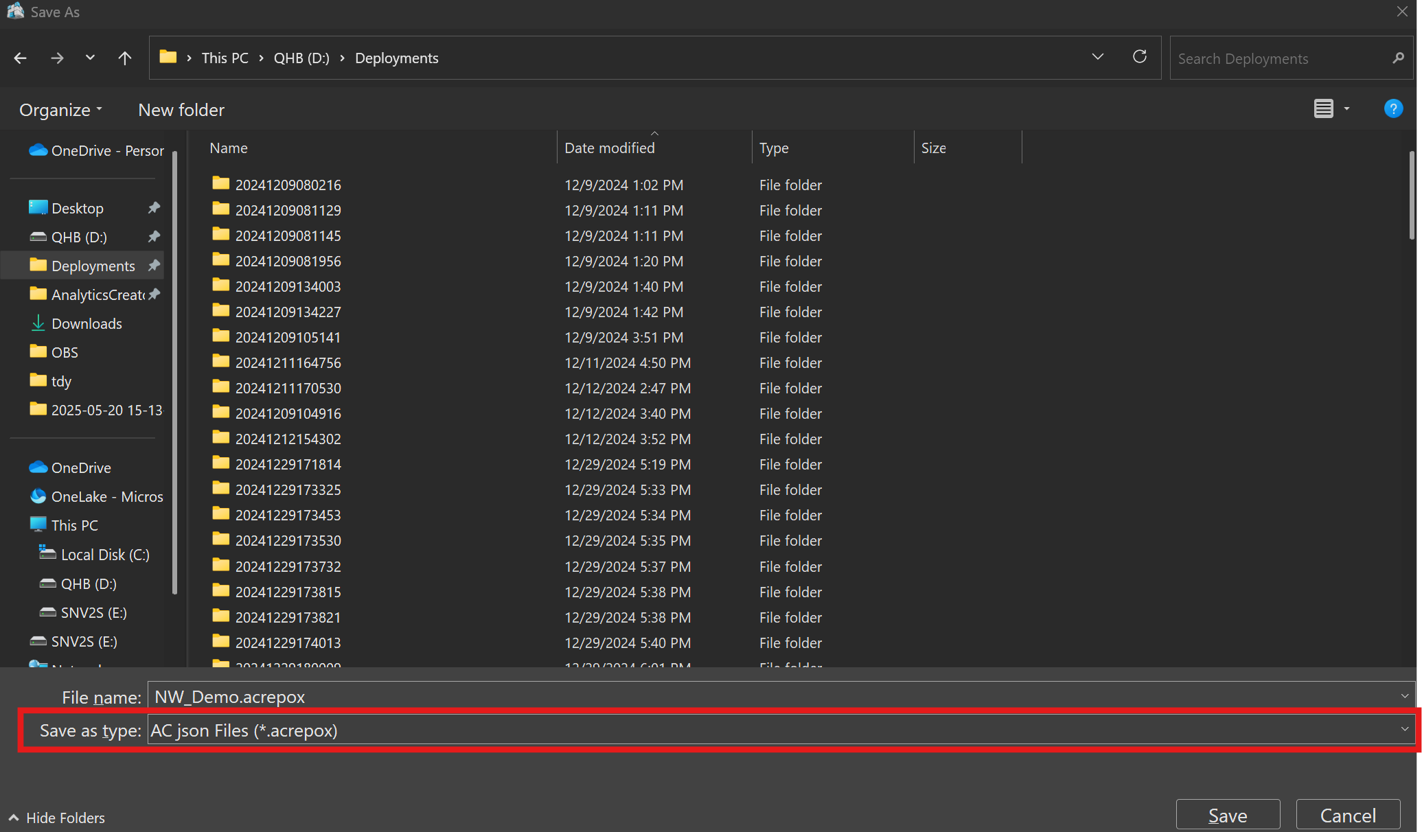 Select File Type