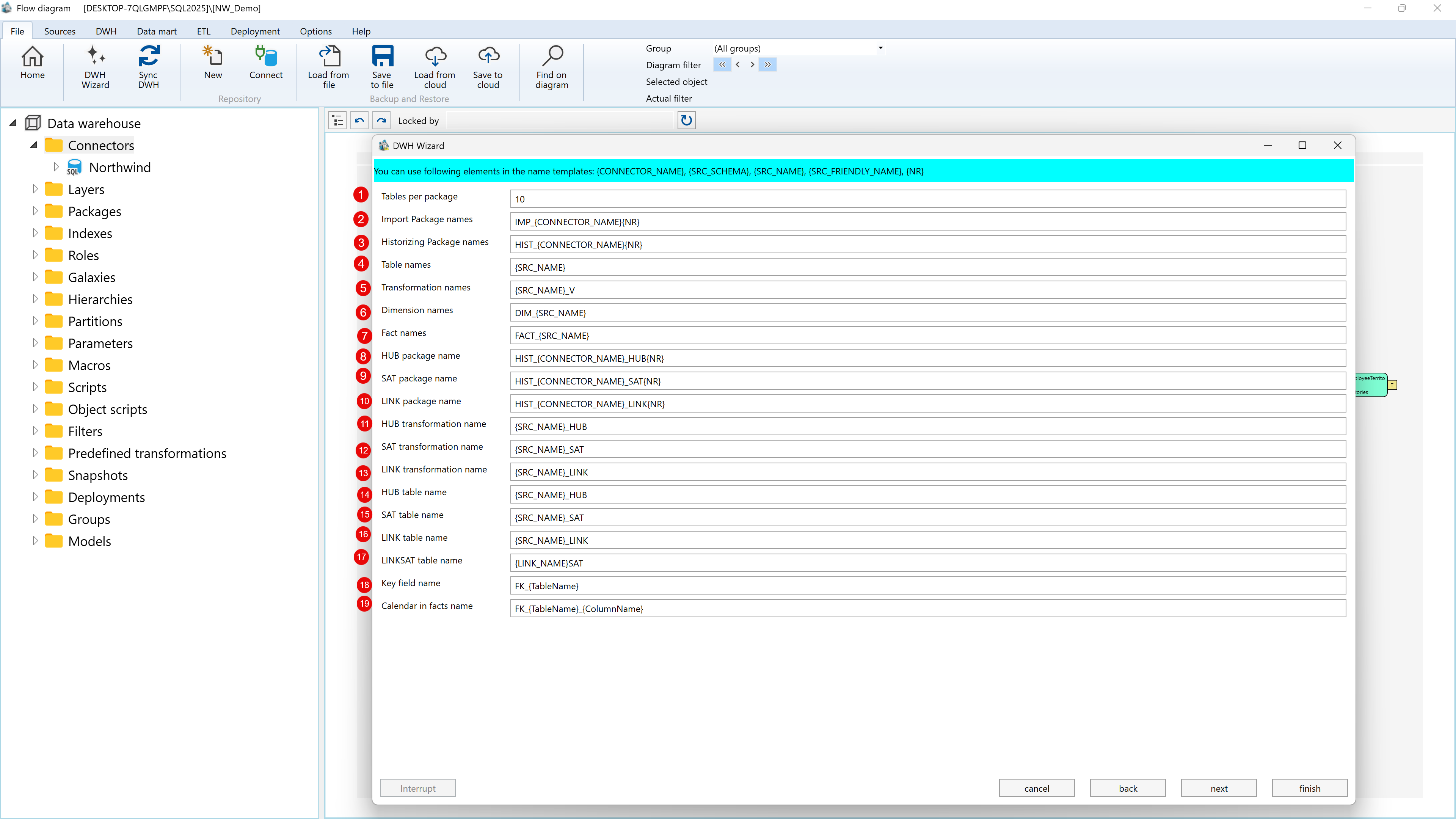 Main Window - Files - DWH Wizard