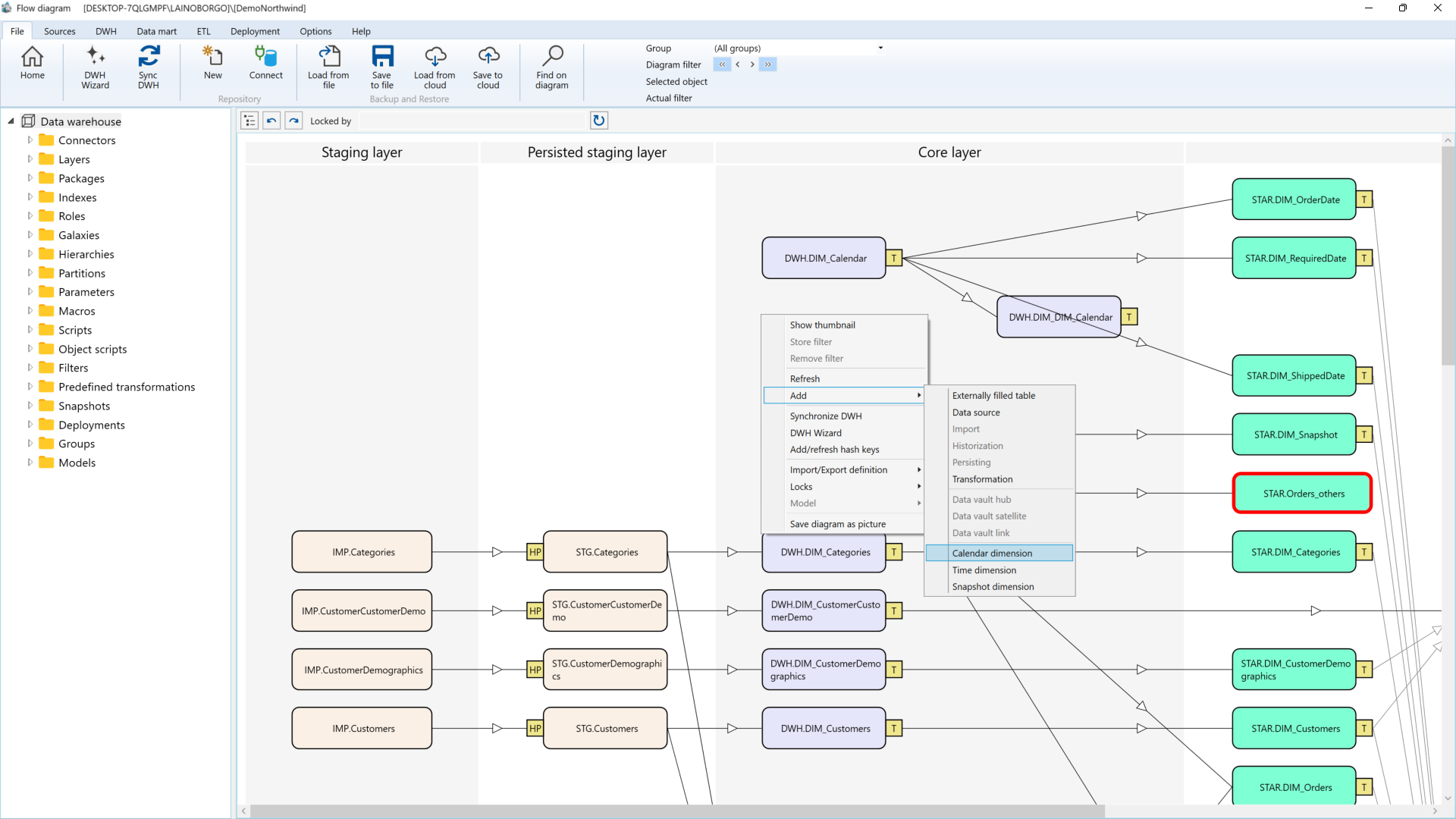 AnalyticsCreator Calendar Transformation wizard