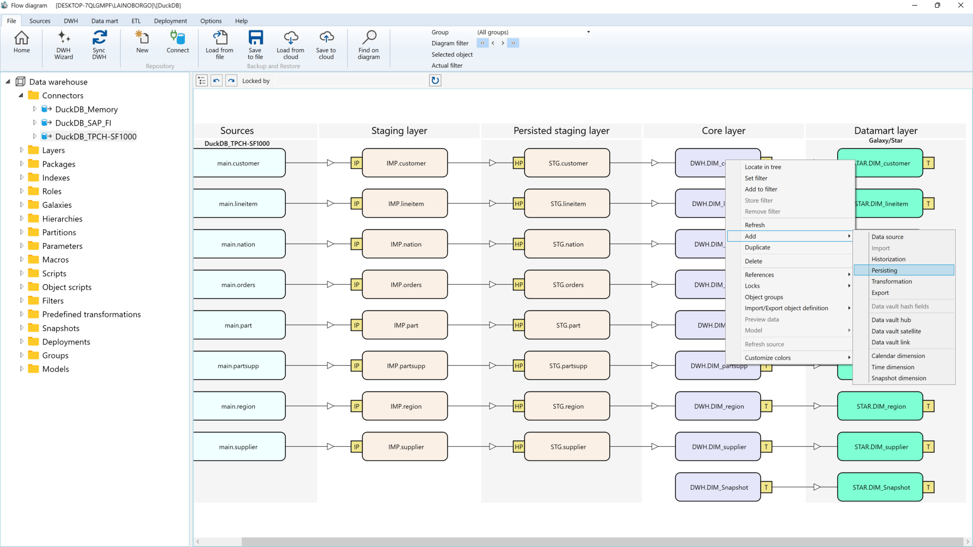 AnalyticsCreator Persisting wizard