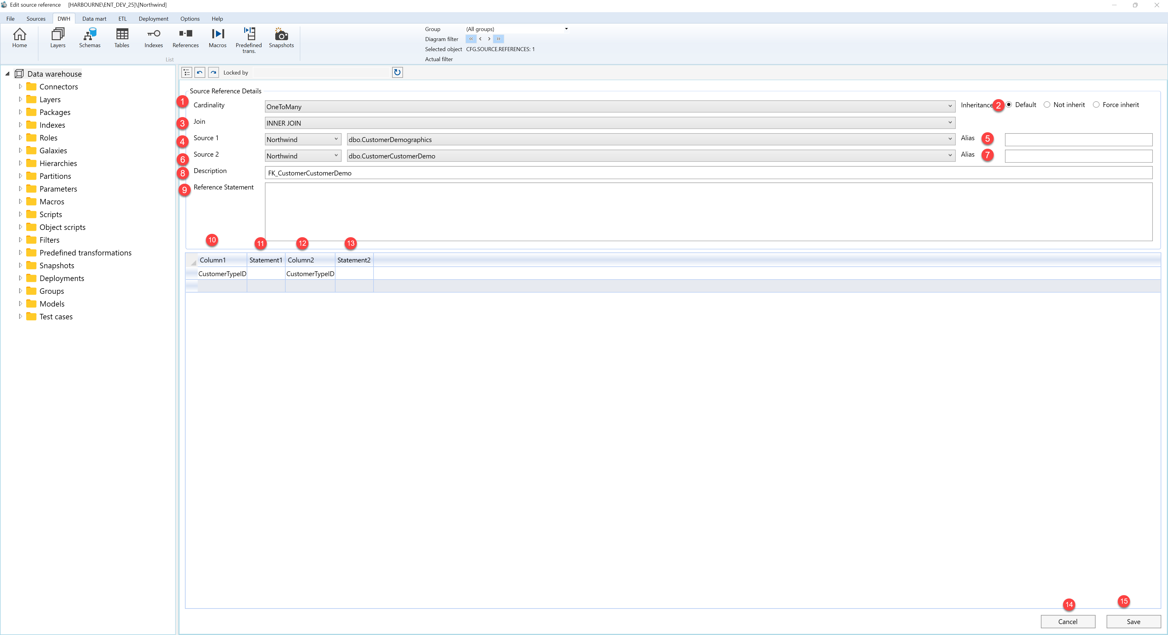 Source reference - Screen overview